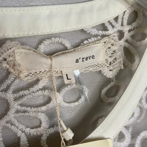 NWT Women's A'Reve Peplum Short Sleeve Lace Twee Dress Orange Size Large - Picture 6 of 11